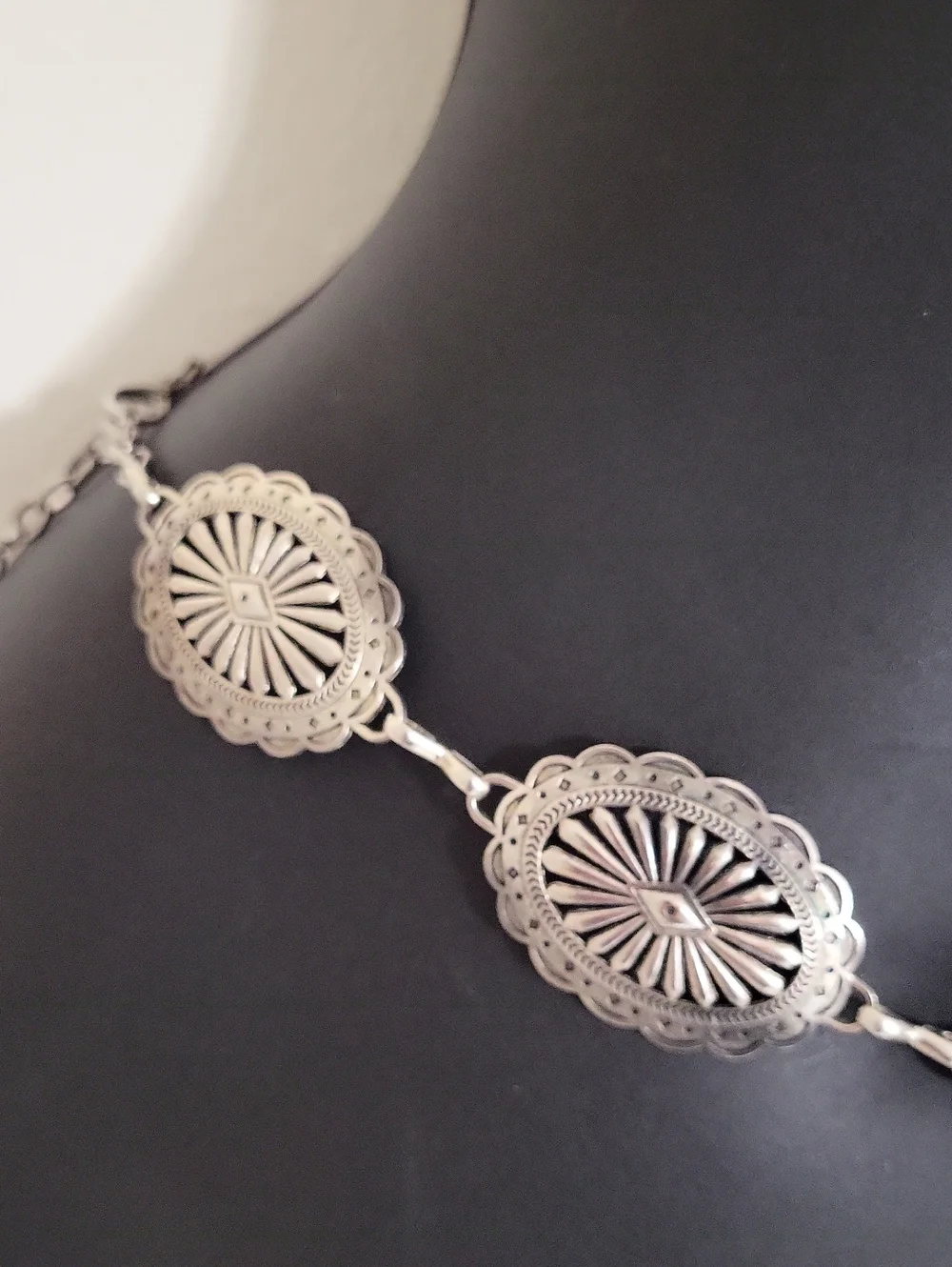 Silver Concho Link Waist Belt - Women's Accessory